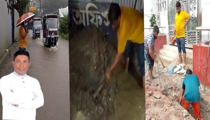 দাউদকান্দিতে জলাবদ্ধতা নিরসনে এগিয়ে এলেন সাইফুল ইসলাম মুন্সী